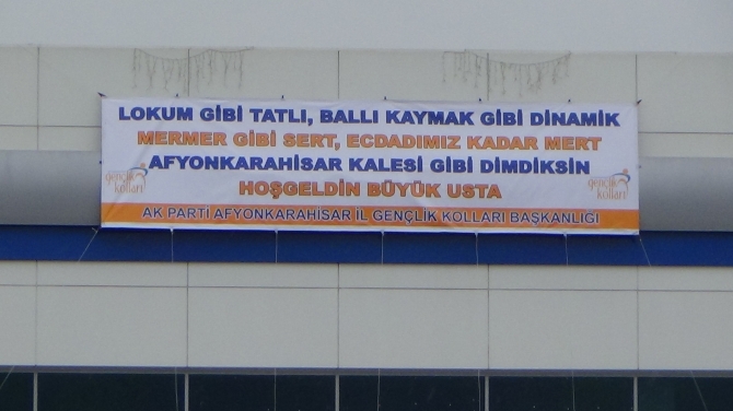 Başbakan Erdoğan Afyon'da bu pankartla karşılanacak